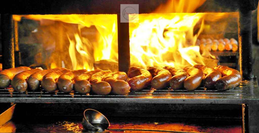 Traditional German Foods such as sausages are made from ground pork or high-quality beef and then smoked or cooked in a water 