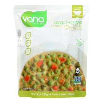 Vana Life's Foods Plant based Ready Meal - Green Chickpea Superfood Bowl Heat and Eat Microwaved Cooked Bowl | Product of the USA (Coconut & Lime