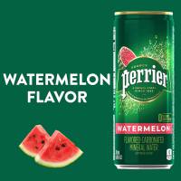 Perrier Watermelon Flavored Carbonated Mineral Water, 8.45 Fl Oz (30 Pack) Slim Cans