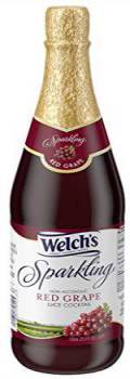 Welch's Sparkling Red Grape Juice Cocktail, Non-Alcoholic, 25.4 Ounce Bottles