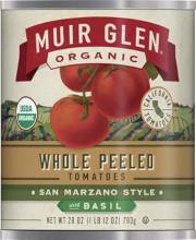 Muir Glen Organic Whole Peeled Tomatoes, San Marzano Style With Basil, 28 oz.