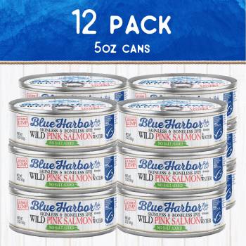 Blue Harbor Fish Co. Wild Pink Salmon in Water No Salt Added - 5 oz Can (Pack of 12)