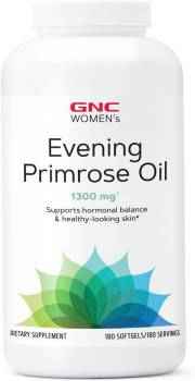 GNC Women's Evening Primrose Oil (EPO) 1300 mg | Supports Hormonal Balance, Immunity, Healthy Skin and Heart Health | Daily Vitamin | 180 Softgel Capsules