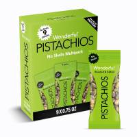 Wonderful Pistachios No Shells, Roasted & Salted Nuts, 0.75 Ounce Bag (Pack of 9), Protein Snacks, Gluten Free, On-the-Go