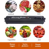 YEIO Vacuum Sealer Machine, Automatic Food Sealer for Food Preservation, Suitable for Dry & Moist Food, Portable Sealer with 15 Vacuum Sealer Bags