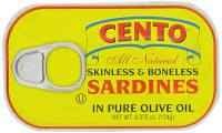 Cento Skinless & Boneless Sardines, 4.375 Ounce Tins