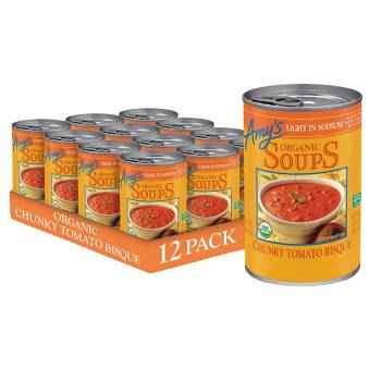 Amy's Vegan Canned Soup is an organic product made from ripe tomatoes with organic tomatoes, celery and organic cream. The best low-sodium canned soup