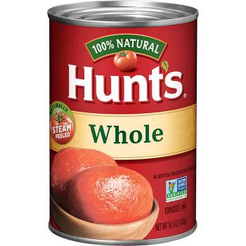 Hunt's Whole Skin Plum Tomatoes are known for their sweet, tangy flavor, which can be a good match for spaghetti sauce.