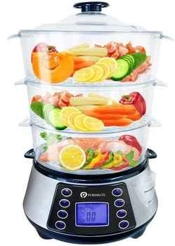 Digital food steamer, intuitive digital display, 6 preset programs for different foods