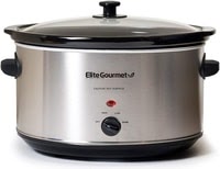 Elite Gourmet Stainless Steel Slow Cooker