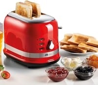 Ariete ARPK30 Moderna Cordless Kettle and 2 Slice Toaster Set, Stainless Steel Body, Red