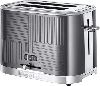 Russell Hobbs 25250 Geo Steel 2 Slice Wide Slot Toaster