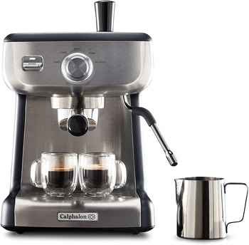 The Calphalon coffee maker uses precise heating technology that allows evenly heating of flavorful espresso