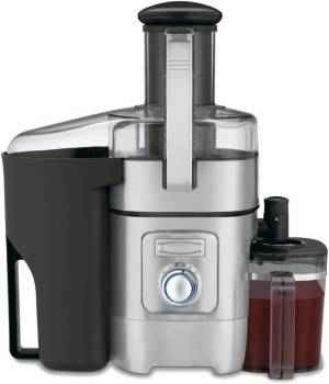 Cuisinart juicer with anti-drip adjustable flow spout, special filter basket to reduce foam, and high-quality design