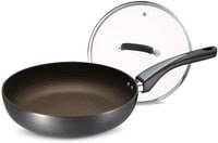 Cast Aluminum Frying Pan Nonstick Cookware with Glass Cover