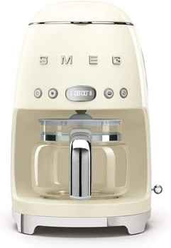 Smeg coffee maker is designed in a classic style for an older person who wants to enjoy a cup of coffee from the 50s of the 20th century