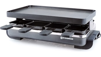 Swissmar Classic 8 Person Anthracite Raclette with Cast Aluminum Grill Plate