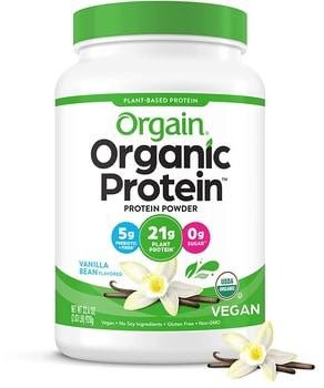 21 grams of organic vegan protein powders (pea, brown rice, chia seeds), plant-based protein powder will be a perfect choice for you