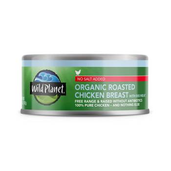 Organic canned chicken breast is baked right in the box, keeping the natural flavor right out of the box