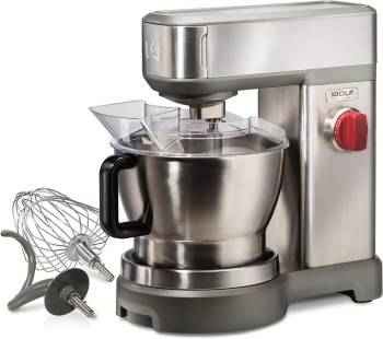 Wolf Gourmet Stand Mixer is exclusively designed to help adjust the bowl easily and has high stability when mixing.