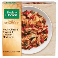 Healthy Choice Café Steamers Four Cheese Ravioli & Chicken Marinara Frozen Meal, 10 oz.