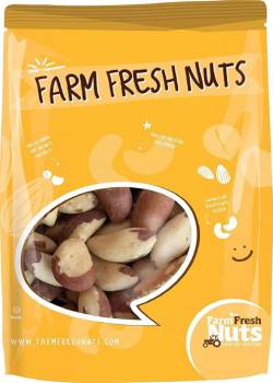 Freshly Roasted Brazil Nuts with Sea Salt (1 Lb.) - Super Crunchy - Roasted & Salted to Perfection in Small Batches for Added Freshness - Farm Fresh Nuts Brand