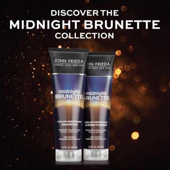 John Frieda Midnight Brunette Visibly Deeper Shampoo and Conditioner Set with Evening Primrose Oil and Cocoa for Color-Treated Hair