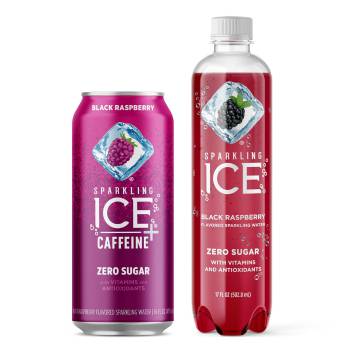 Sparkling Ice Black Raspberry Flavored Sparkling Waters with Antioxidants, Vitamins, and Zero Sugar (16 fl oz Cans, 12 Count) + (17 fl oz Bottles, 12 Count)