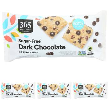 365 by Whole Foods Market, Chocolate Chips Dark Sugar Free, 10 Ounce (Pack of 4)