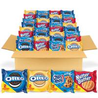 OREO Original, OREO Golden, CHIPS AHOY! & Nutter Butter Cookie Snacks Variety Pack, Christmas Cookies Stocking Stuffers, 56 Snack Packs