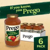 Prego Creamy Tomato Basil Pasta Sauce, 23.5 OZ Jar (Case of 6) (Pack of 2)