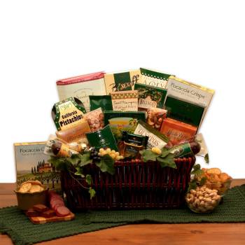 Food Gift Basket Filled Indulgent Gourmet Foods - Food gift basket