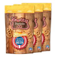 Knotty Pretzels - "The Official Pretzel of Beer" 7.5 Ounce Individual Seasoned Pretzel in Resealable Snack Bags - Honey Mustard