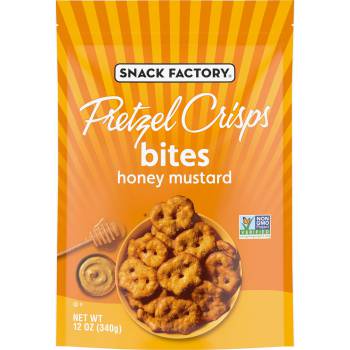 Snack Factory Pretzel Crisps Bites, Honey Mustard Pretzels, 12 Oz