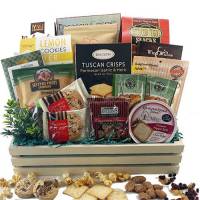 An epicurean delight, the VIP Corporate Gift Basket is the perfect present for recognizing an employee, a work team, or a valued client. Saturated with gastronomic delights like BBQ popcorn