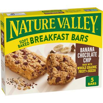  Nature Valley Soft Baked Breakfast Bars, Banana Chocolate Chip, Morning Snacks, 5 Count, 8.85 oz