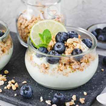 Greek Yogurt with Chia Seeds and Walnuts