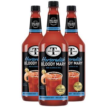 5 Best Bloody Mary Mix Brands 4 Mr & Mrs T Horseradish Bloody Mary Mix, 1L Bottle, – Premium Cocktail Mixer for Bloody Marys, Ready to Use