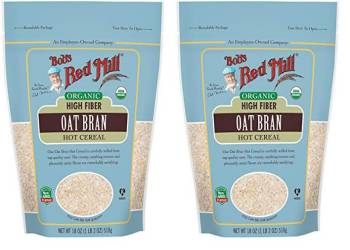 Bob's Red Mill Organic High Fiber Oat Bran Hot Cereal, 18-ounce (Pack of 2)