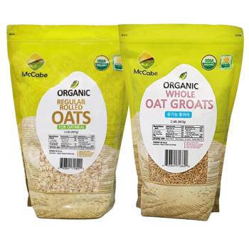 McCabe's Organic Oat Delight: Whole Oats Groats & Regular Rolled Oats - Pure USDA & CCOF Certified Goodness from the Heart of USA