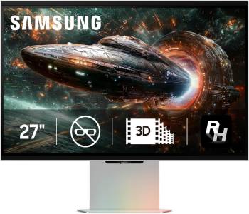 SAMSUNG 27-inch Odyssey 3D G90XF, 4K, 165Hz, Gaming Monitor, 1ms Response Time, AMD FreeSync™ Premium, Ergonomic Stand, LS27FG900XNXZA, 2025