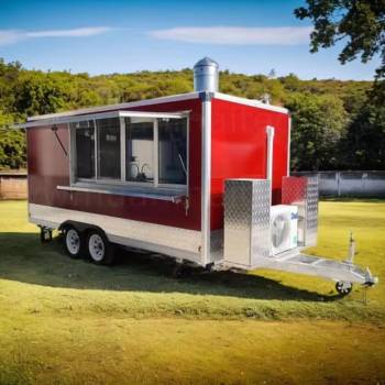 Fully Catering Equipped Food Truck Hot Dog Dish Transport Cart Customized Food Trailer with Full Restaurant Kitchen Equipment