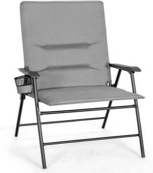 HIONJIN Patio upholstered Folding Portable Chair Camping Dining Outdoor Beach Chair