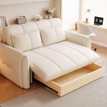 Electric Folding Sofa Bed, Metal Frame + High Elastic Sponge ，Foldable Sofa Convertible Folding Sofa Chair Bed with Remote Control Functions and Sturdy Metal Frame