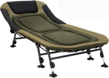 JSEIAJB Folding Camping Cot with Mattress for Adults Carry Bag 180° Adjustable Reclining Outdoor Lounger