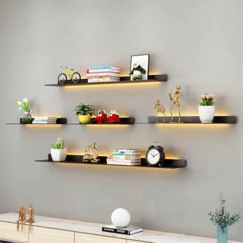 LED Floating Wall Shelves with Warm Light - Double-Sided, Wall-Mounted, Versatile Light-Emitting Shelves for Home Decor (60cm & 150cm)