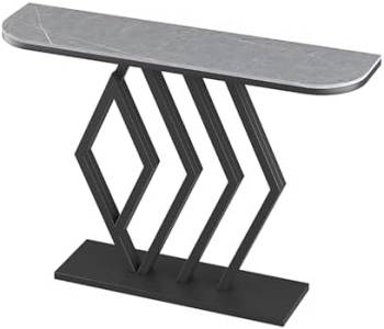 Console Table for Entryway, Modern Accent Table Entrance Table, Industrial Hallway Table with Stylish Metal Frame, for Living Room, Hallway, Entryway, Foyer