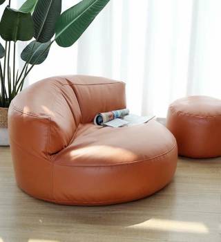 OJHVTCXD Beanbag Chair Cushion Recliner Foot Stool Board Seat Sofa Cover no Stuffing Soft