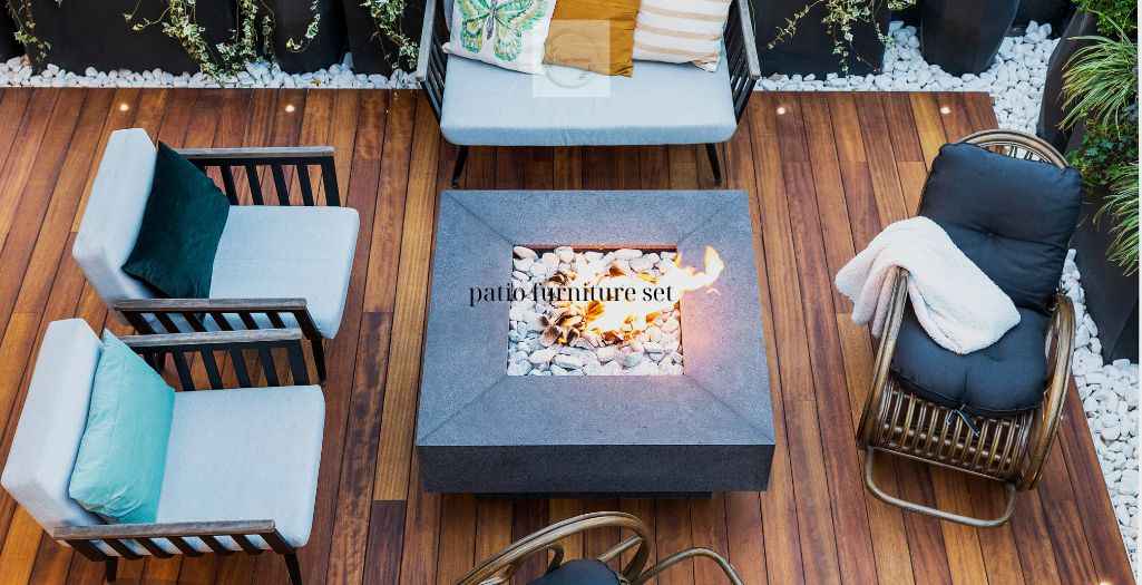Patio furniture set helps you decorate flexibly, creating a beautiful and luxurious outdoor relaxation space for your home, turning your balcony, porch, or backyard into an ideal resort.
