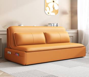 3 in 1 Smart Electric Folding Sofa Bed ，Modern Leather Convertible Sleeper, Metal Frame Latex Sponge Cushion Electric Sofa Bed Versatile Foldable